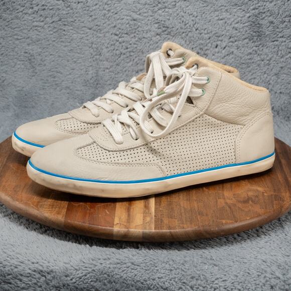 Camper Mens Ankle Boot 44/US 11 Sneakers Cream Leather Mid Top - Picture 3 of 10